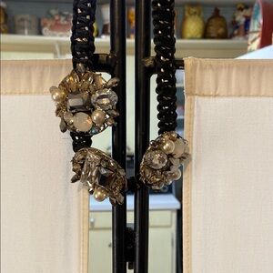 Chic Black and Gold Beaded Necklace